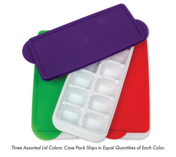 Unique Plastic Ice Cube Tray For Freezer Assorted Color Set Of 3