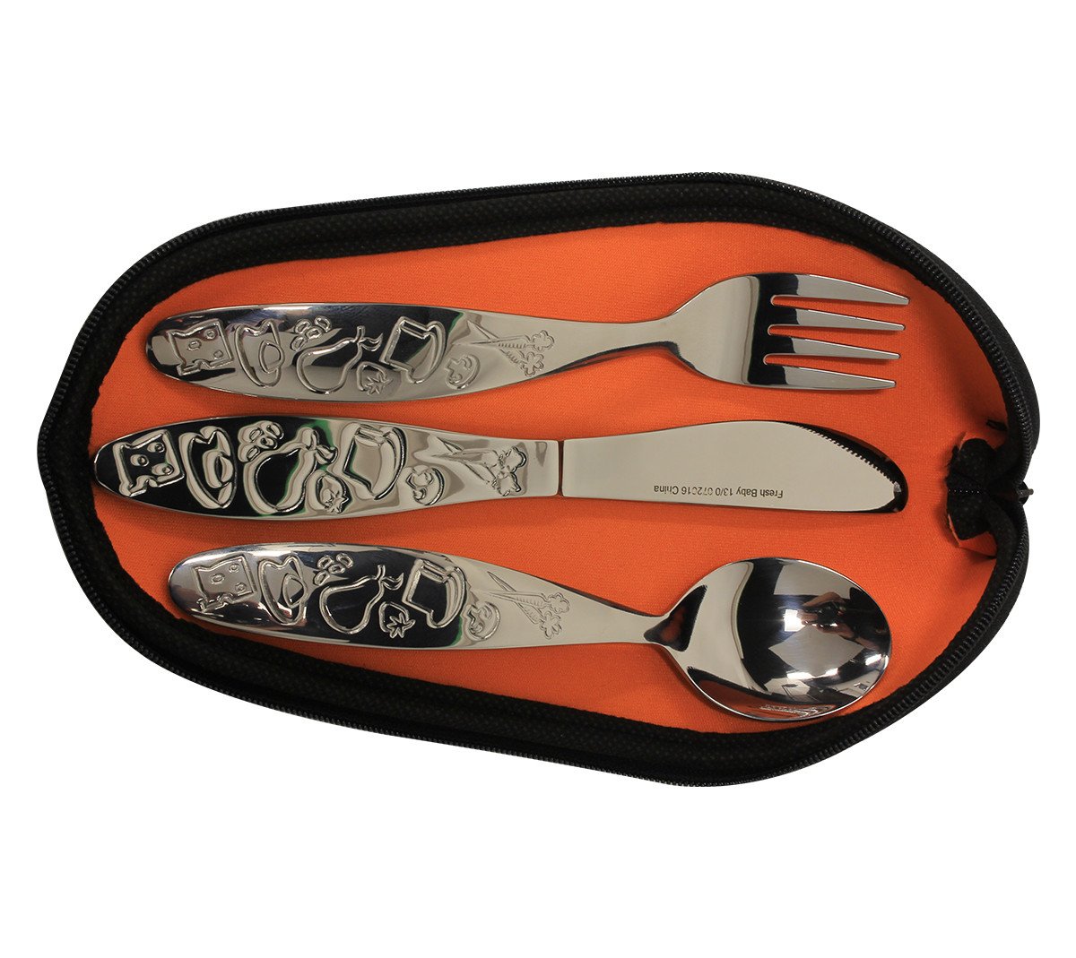 BRAND NEW BABY CHILD KIDS TRAVEL CUTLERY SET SPOONS & FORKS WITH CARRY CASE