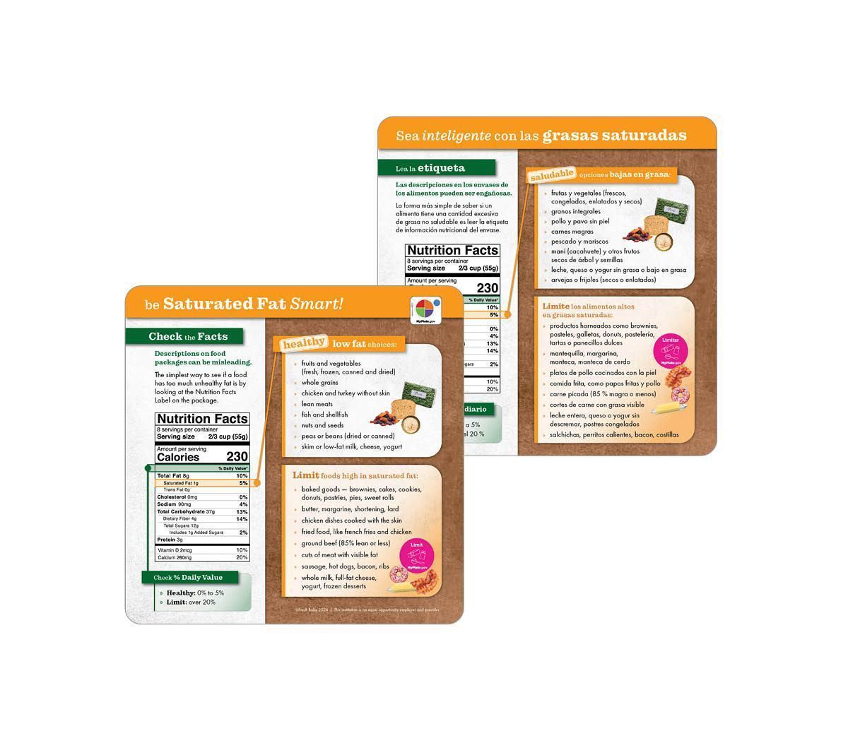 Be Saturated Fat Smart Tip Card – Fresh Baby | Nutrition Education ...